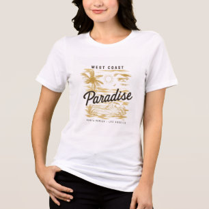 Västkustens paradisiska estetiska sommar vita t-sh t shirt