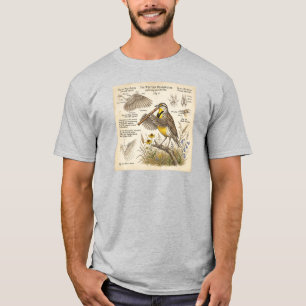 Västlig ängstrupssångare som spelar flöjt – Rolig T Shirt