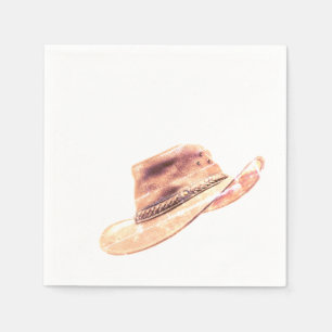 Västlig Cowboyhatt Vintage Pappersservett