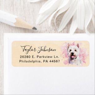 Västlig Highland Terrier Hund Returadress Etikett