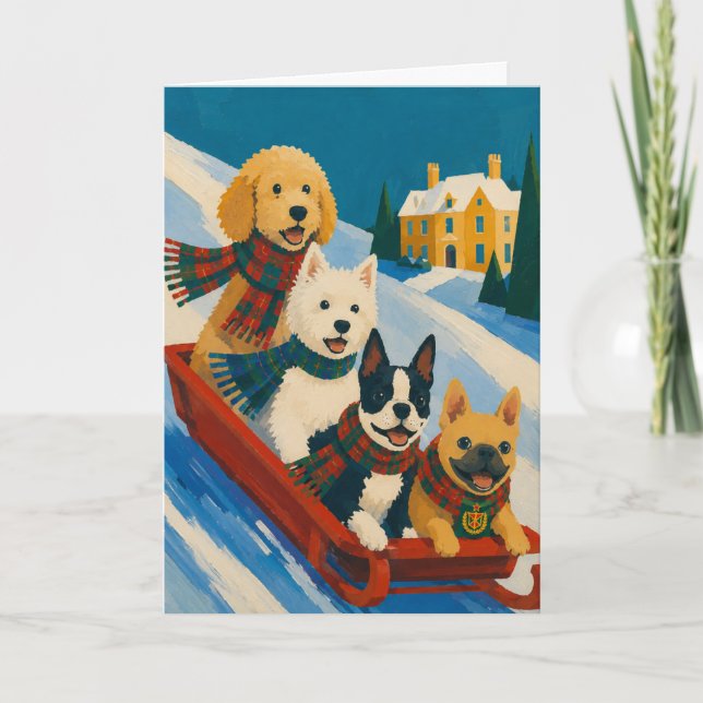Västlig Highland Vit Terrier Julkort Helgkort (Framsida)