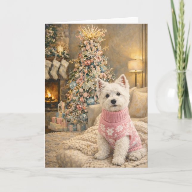 Västlig Highland White Terrier julkort Helgkort (Framsida)