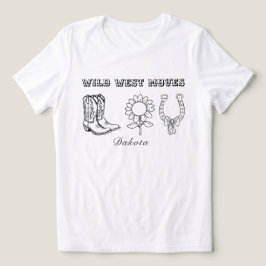 Västlig Wild West Moves Svart-vit T-shirt