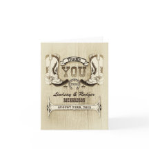 västliga bröllop cowboy skor tack kort