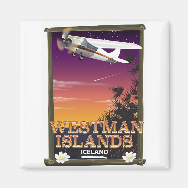 Västmanöarna Island resaffisch Magnet (Framsidan)