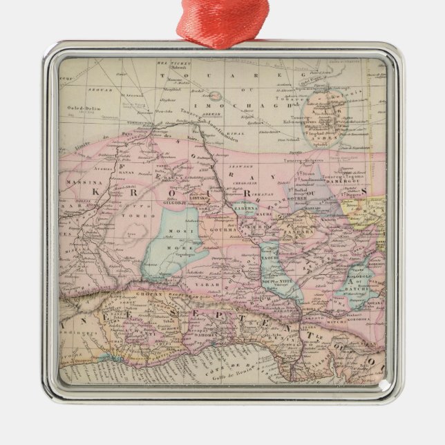 Västra afrika 2 julgransprydnad metall (Framsidan)