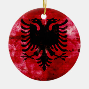Västra Albanien, Flagga Julgransprydnad Keramik
