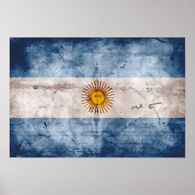 Västra Argentina Flagga Poster (Framsidan)