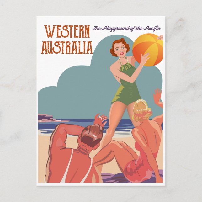 Västra Australien strand Vykort (Framsida)