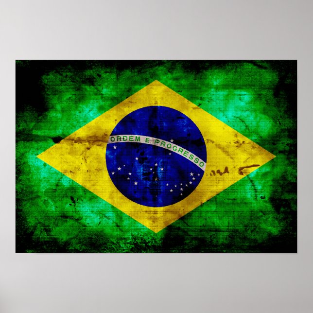 Västra Brasilien, Flagga Poster (Framsidan)