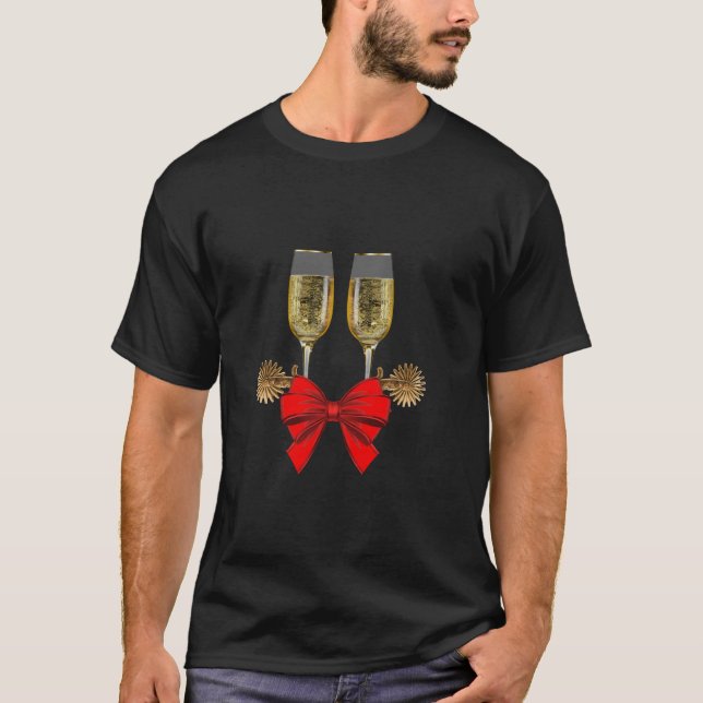 Västra Champagne och Sporrar T Shirt (Framsida)
