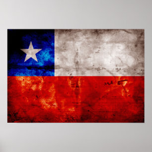 Västra Chile Flagga Poster