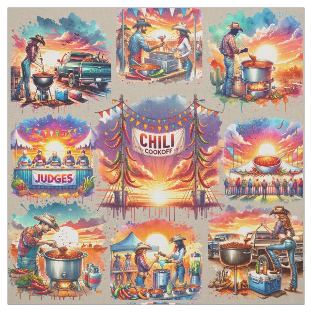 Västra Chili-kokkonkurrens Scener 1 Tyg (Provkarta)