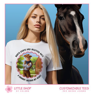Västra Cowboy Ranch Anpassningsbar T Shirt