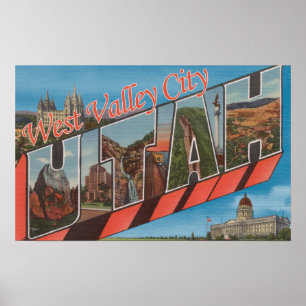 Västra dalstad, Utah - stora brevplatser Poster
