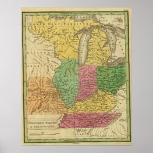 Västra delstat territorier poster