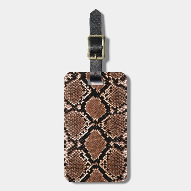 Västra Diamantklapperslangehud Bagagebricka (Vertikal Framsida)