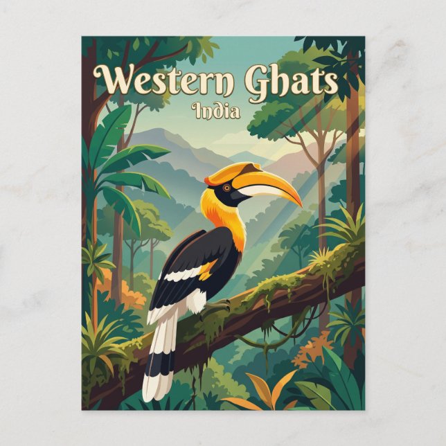 Västra Ghats Indien Vykort (Framsida)