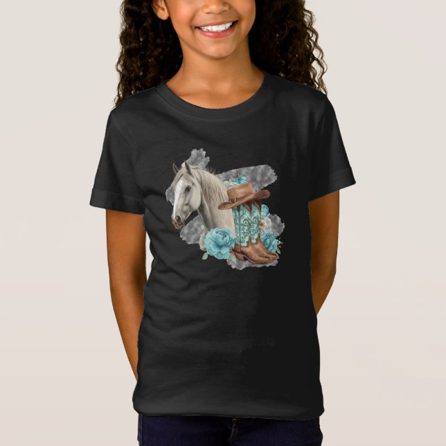 Västra Hästflickor T-Shirt (Framsida)