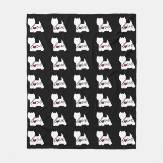 Västra höglands- kärlek för Terrier (Westie) Fleecefilt