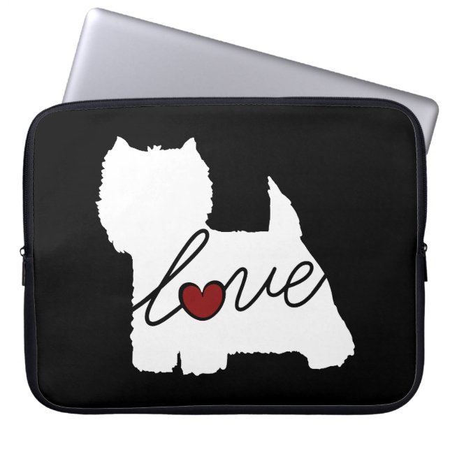 Västra höglands- kärlek för Terrier (Westie) Laptop Sleeve (Framsidan)