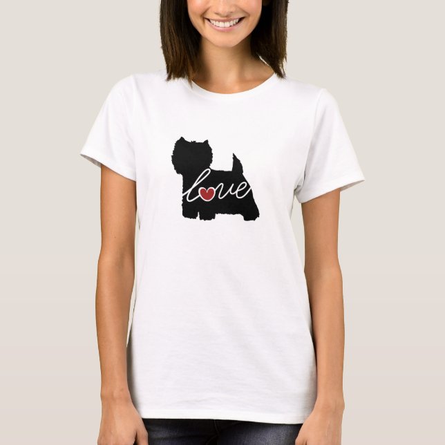 Västra höglands- kärlek för Terrier (Westie) T-shirt (Framsida)