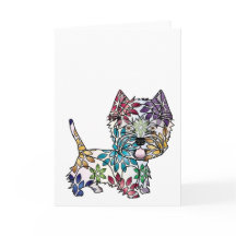 Västra höglands- kort för vitTerrierhälsning