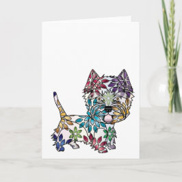 Västra höglands- kort för vitTerrierhälsning