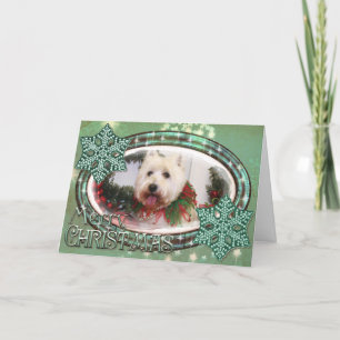 Västra höglands- Terrierjul Photocard Helgkort