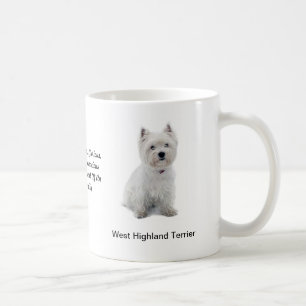 Västra höglands- Terriermugg med bilder och ett Kaffemugg