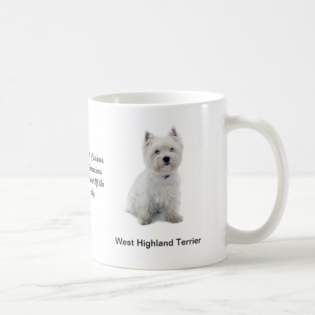 Västra höglands- Terriermugg med bilder och ett Kaffemugg (Höger)
