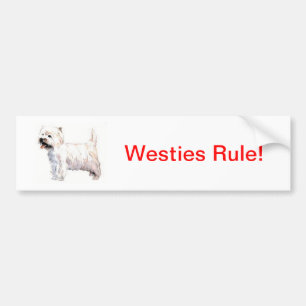 Västra höglands- vitTerrier Westie Bildekal