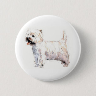 Västra höglands- vitTerrier Westie Knapp