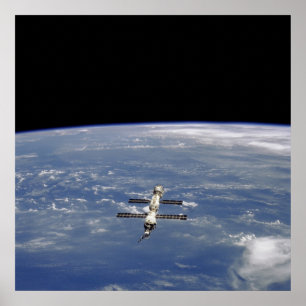 Västra Internationell Space Station från Atlantis Poster