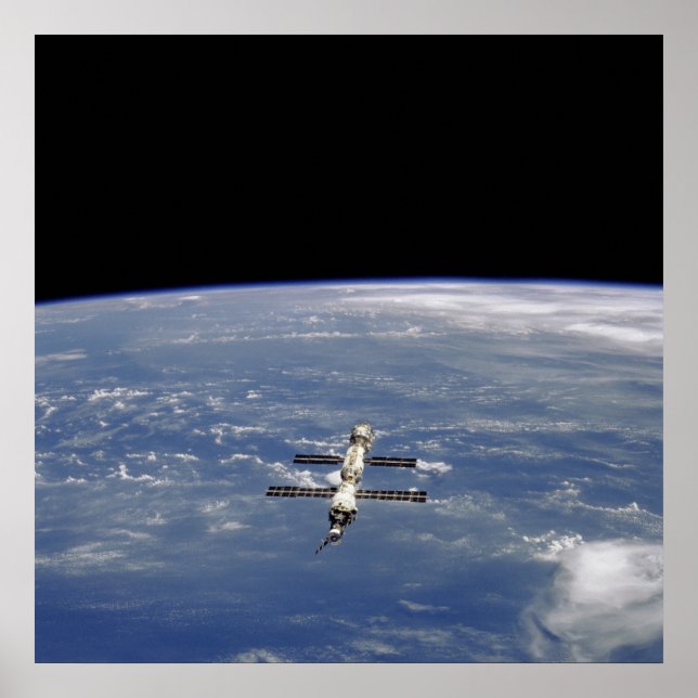 Västra Internationell Space Station från Atlantis Poster (Framsidan)