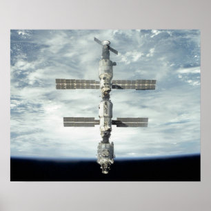 Västra Internationell Space Station från Atlantis Poster