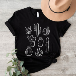 Västra Kaktusväxter Öken Boho Botanisk Trädgård T Shirt