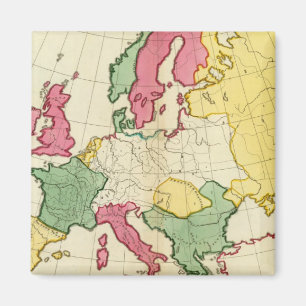 Västra karta Europa Magnet