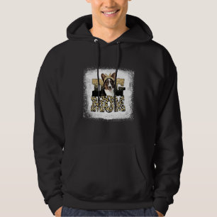Västra Leopard Cardigan Welsh Corgi Mamma Mors Dag Hoodie