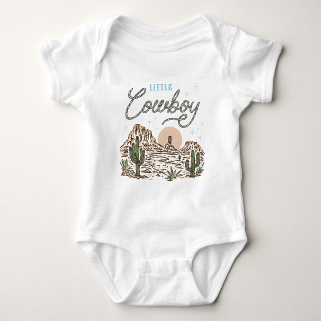 Västra lilla cowboy pojke bodysuit t shirt (Framsida)