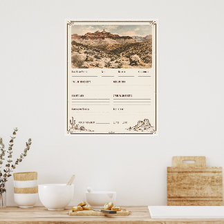 Västra nationalparker Barn Resa Minne Poster