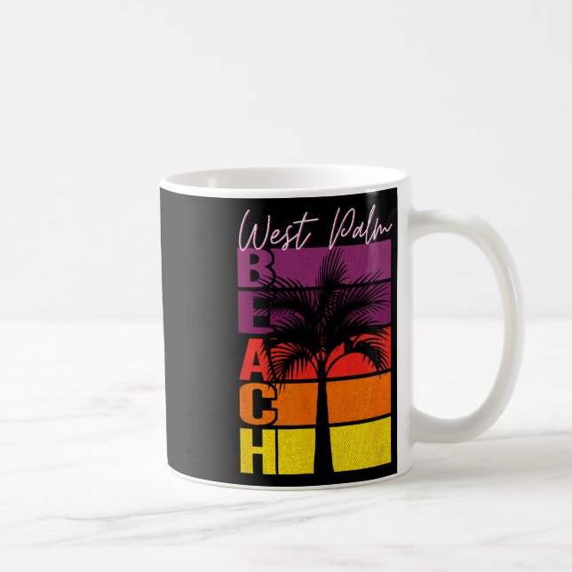 Västra Palm Beach Florida Surfing  Kaffemugg (Höger)