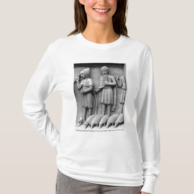 Västra portal, södra dörr, tympanum som epicting tee (Framsida)