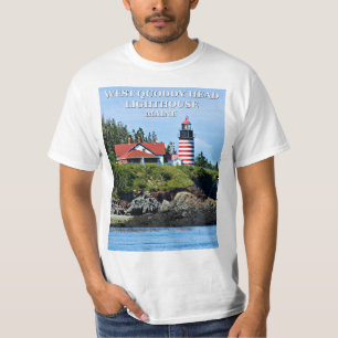 Västra Quoddy Head fyr, Maine T-tröja Tröja