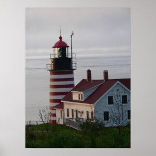 Västra Quoddy Head fyraffisch Poster
