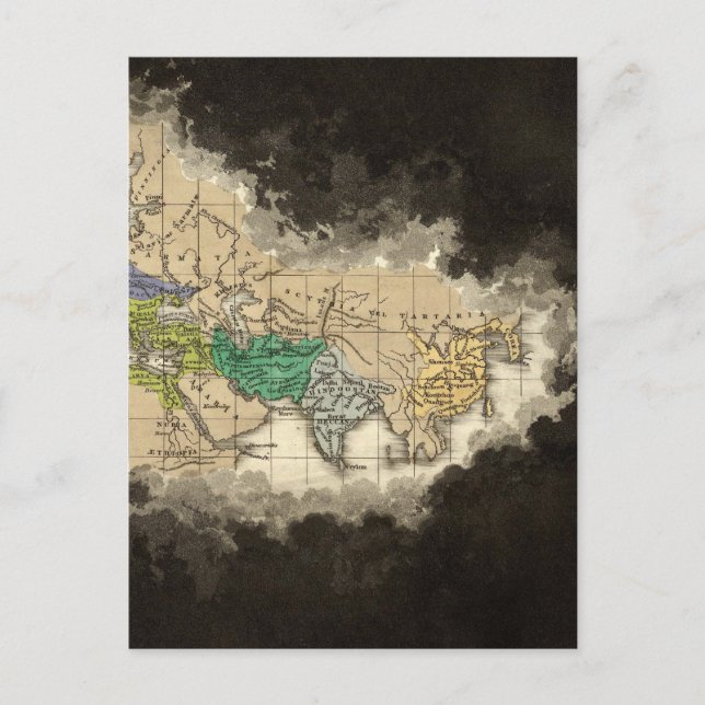 Västra romarrikets upplösning 476 e.Kr. Vykort (Framsida)