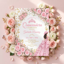 Västra Rosa Rosor Guld Fjäril Quinceañera