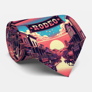 Västra stad med rodeo-banner slips