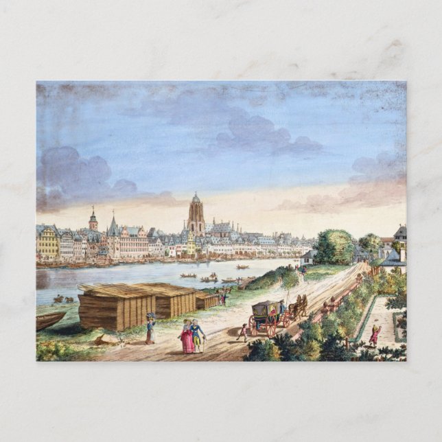 Västra staden Frankfurt, söderut (tryck Vykort (Framsida)