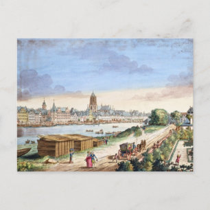 Västra staden Frankfurt, söderut (tryck Vykort